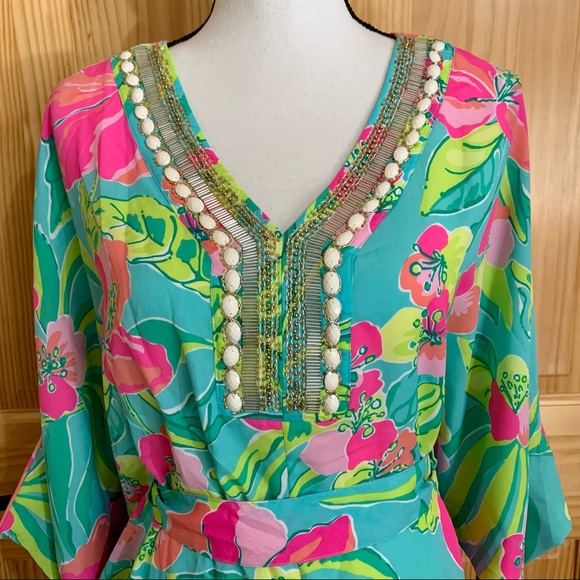 Lilly Pulitzer Dresses & Skirts - LILLY PULITZER Floral Embellished Shift Dress